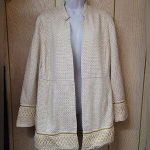Elegant Cream Textured Jacket